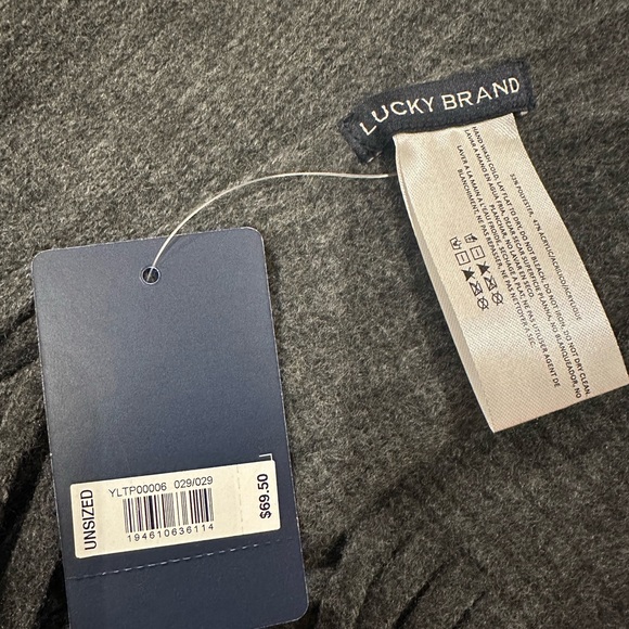 Solid Brushed Scarf in Dark Gray - Picture 3 of 3